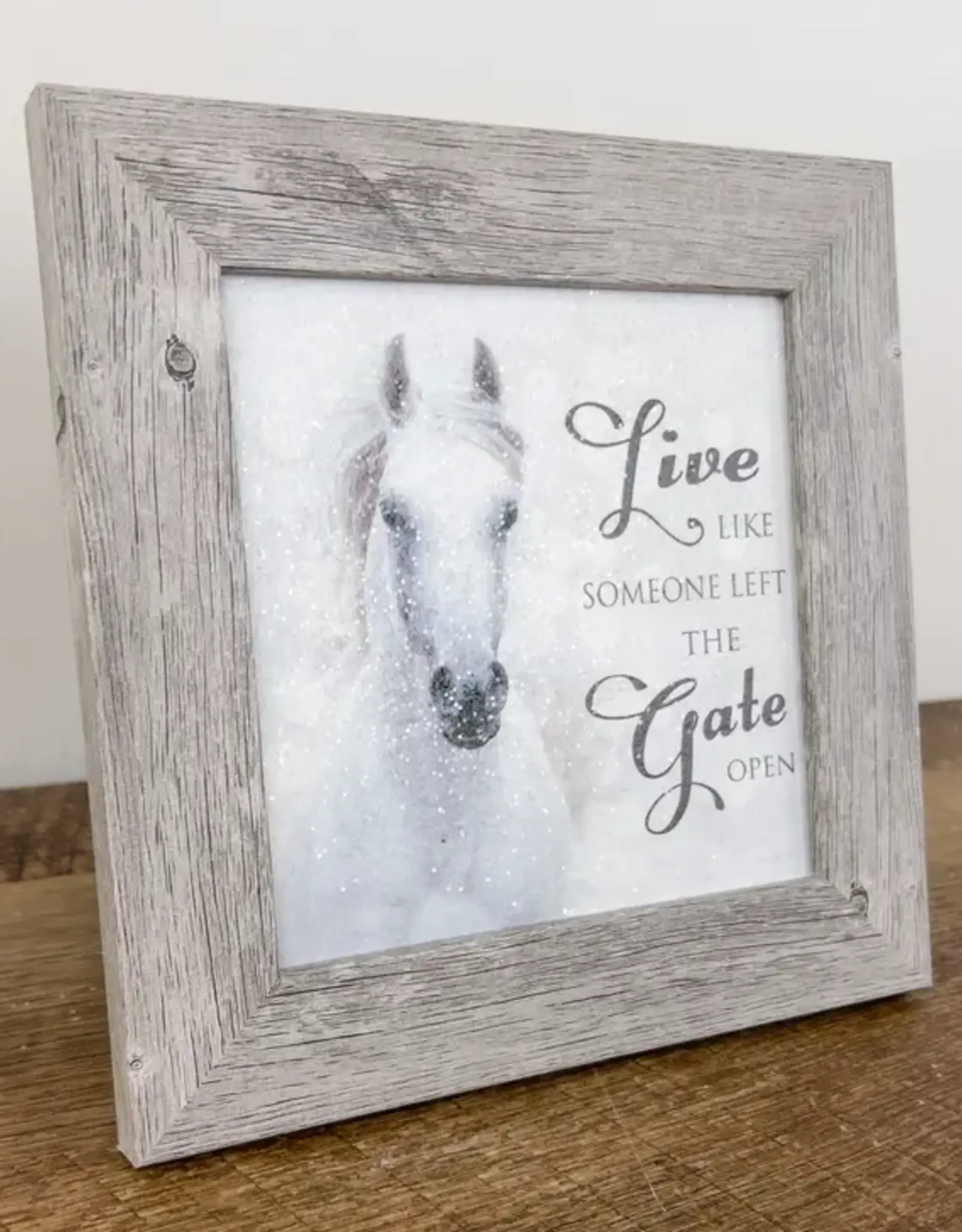 Summer Snow Art Live Like Someone Left Gate Open 8X8 Framed Picture