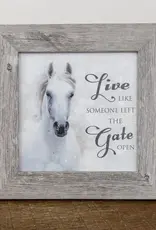 Summer Snow Art Live Like Someone Left Gate Open 8X8 Framed Picture