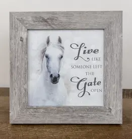 Summer Snow Art Live Like Someone Left Gate Open 8X8 Framed Picture