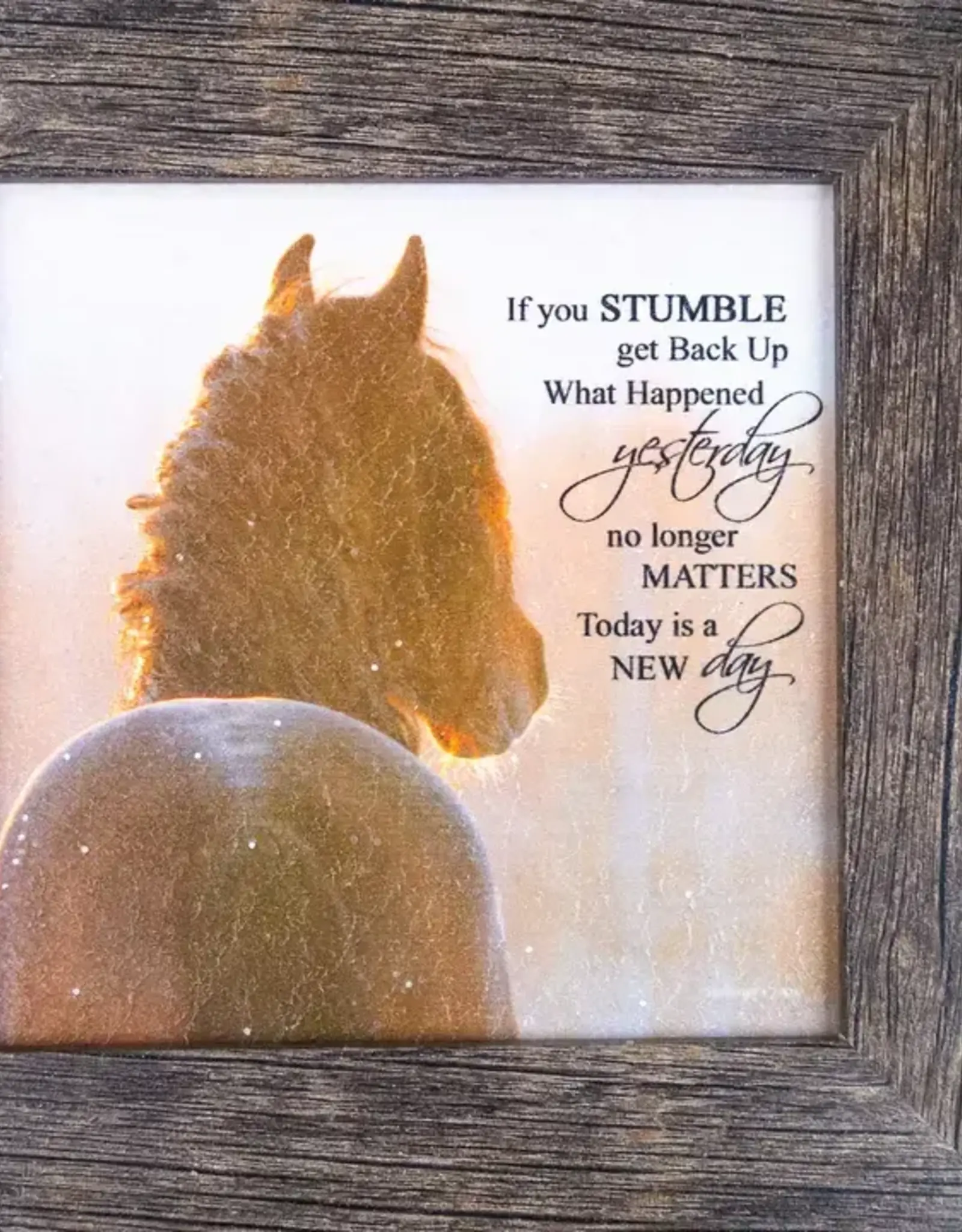 Summer Snow Art If You Stumble Get Back Up 8X8 Framed Picture