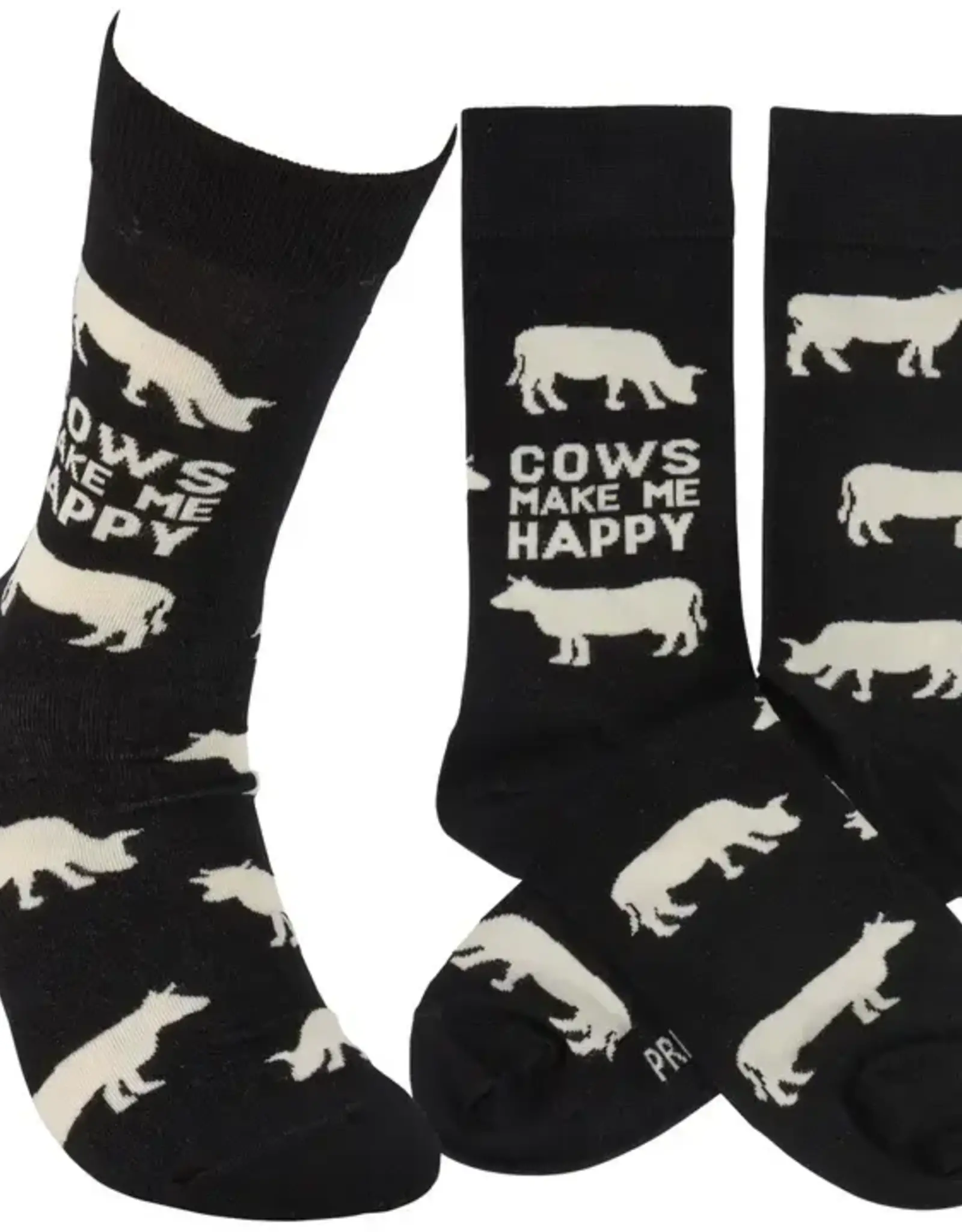 P Graham Dunn Cows Make Me Happy Socks