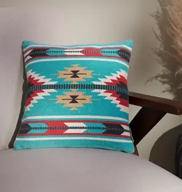 Primatives By Kathy Turquoise Aztec Pillow