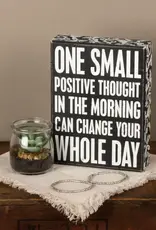 Primatives By Kathy One Small Positive Thought Wooden Box Standing Sign