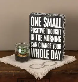 Primatives By Kathy One Small Positive Thought Wooden Box Standing Sign