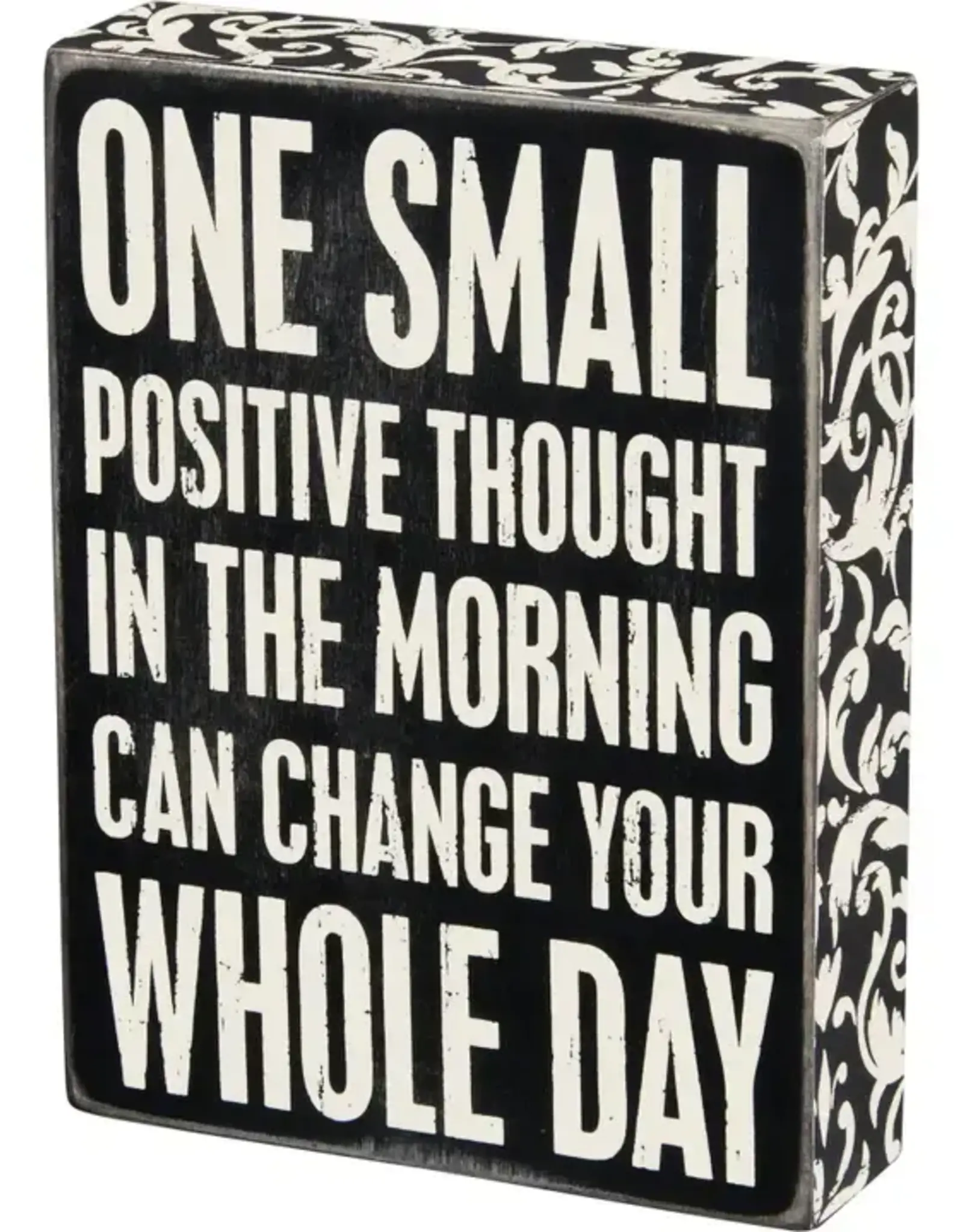 Primatives By Kathy One Small Positive Thought Wooden Box Standing Sign
