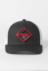 Cinch Womens Pink Edged Patch Grey Mesh Trucker Snap Back Base Ball Cap