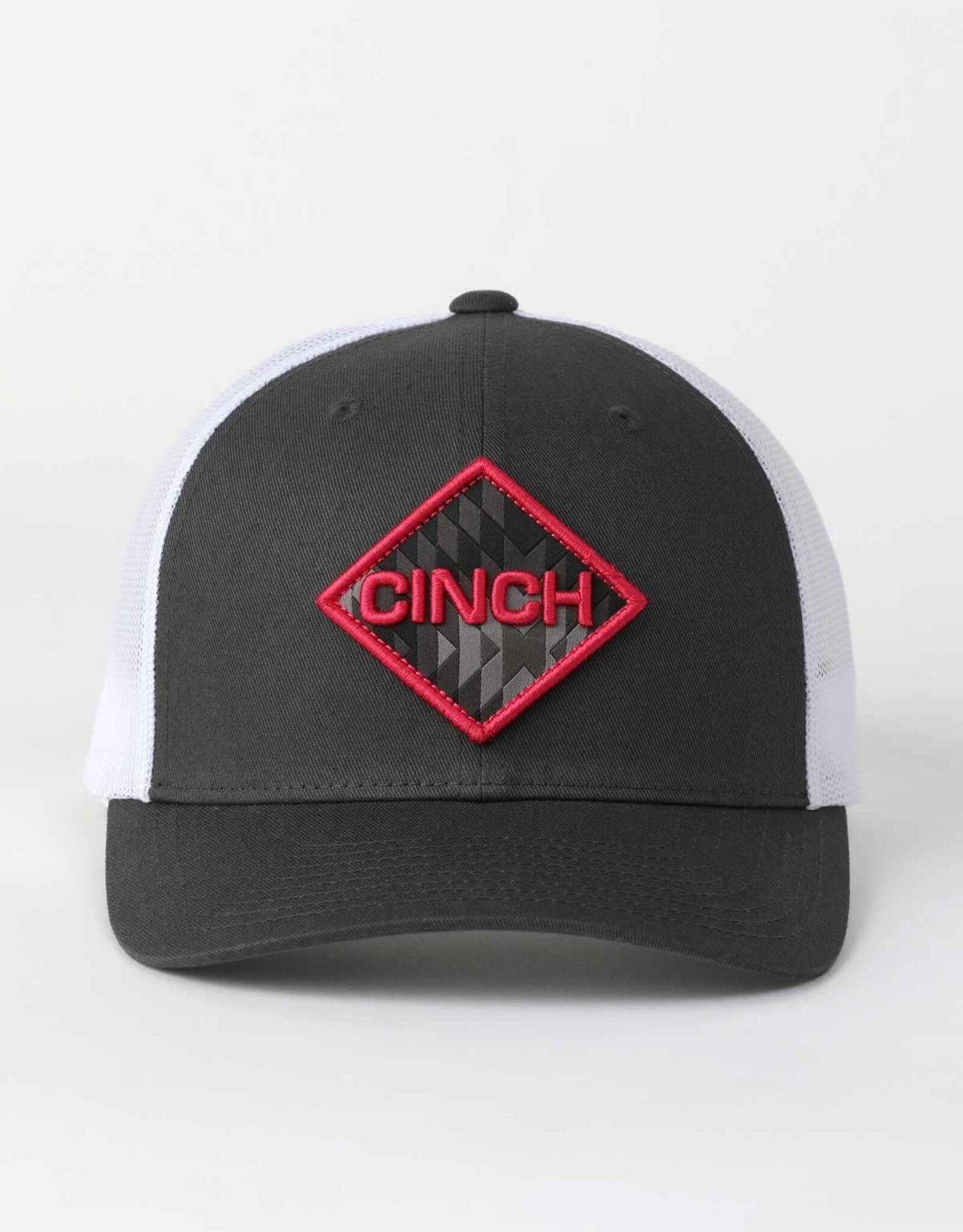 Cinch Womens Pink Edged Patch Grey Mesh Trucker Snap Back Base Ball Cap