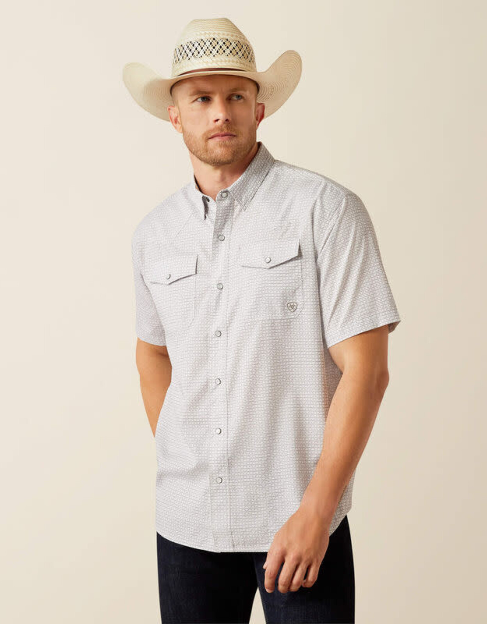 Ariat Ariat Mens Moonbeam Western Venttek Short Sleeve Snap Shirt
