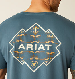 Ariat Ariat Mens Lagoon Green Southwest Hexa Short Sleeve T Shirt