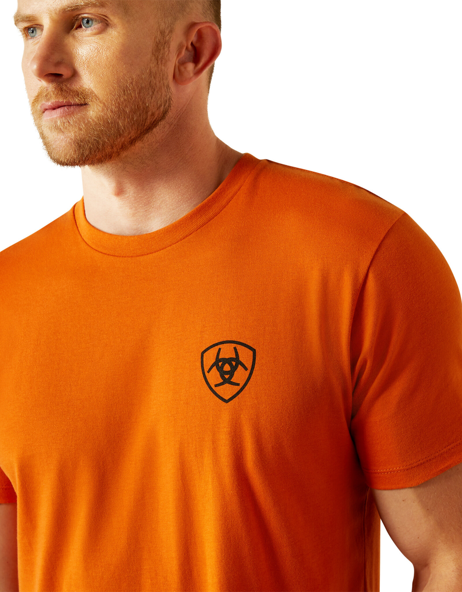 Ariat Ariat Mens Rust Barb Wire Shield Short Sleeve T Shirt