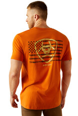 Ariat Ariat Mens Rust Barb Wire Shield Short Sleeve T Shirt