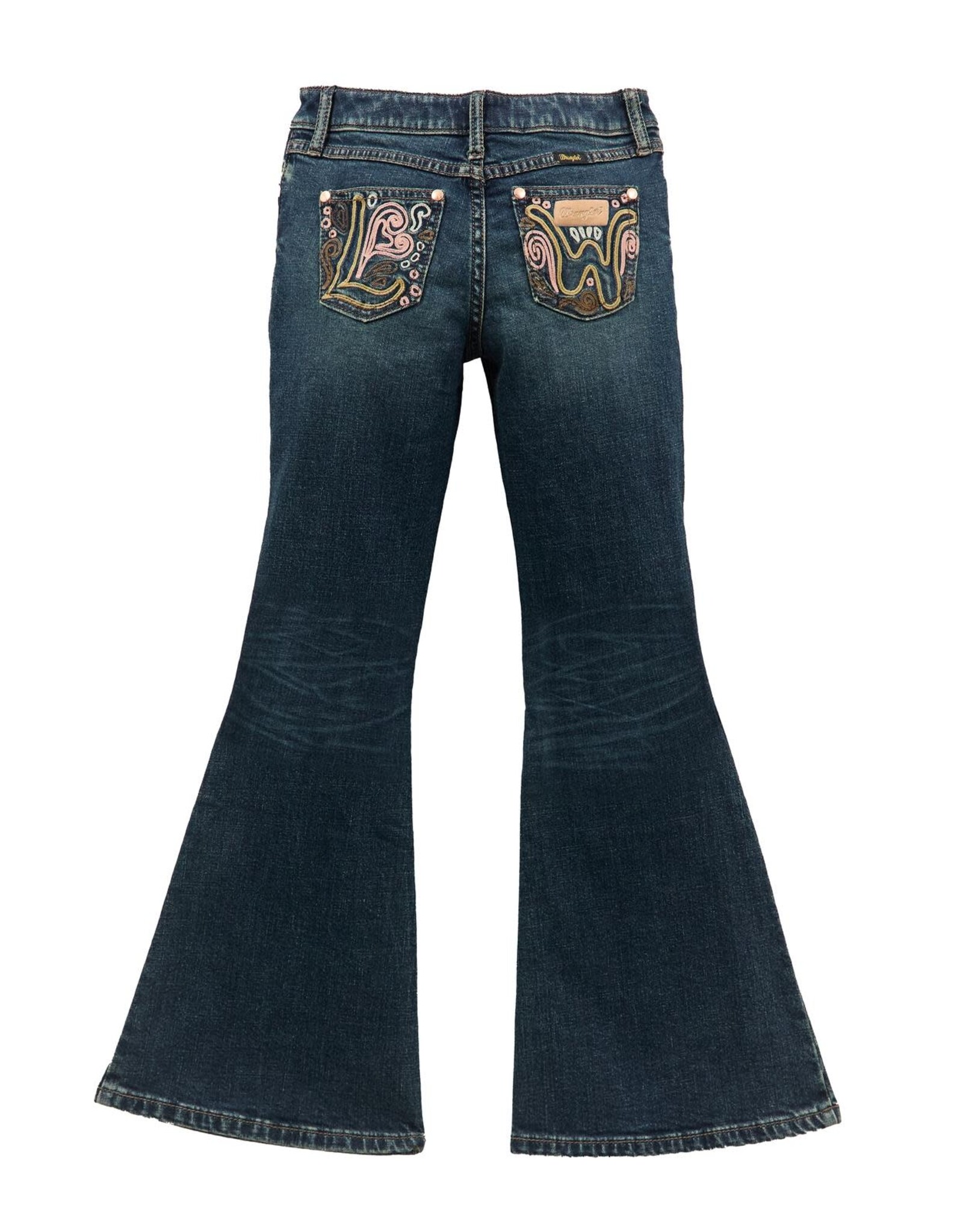 Girls Lainey Wilson Wrangler Embroidered Bell Bottom Jeans