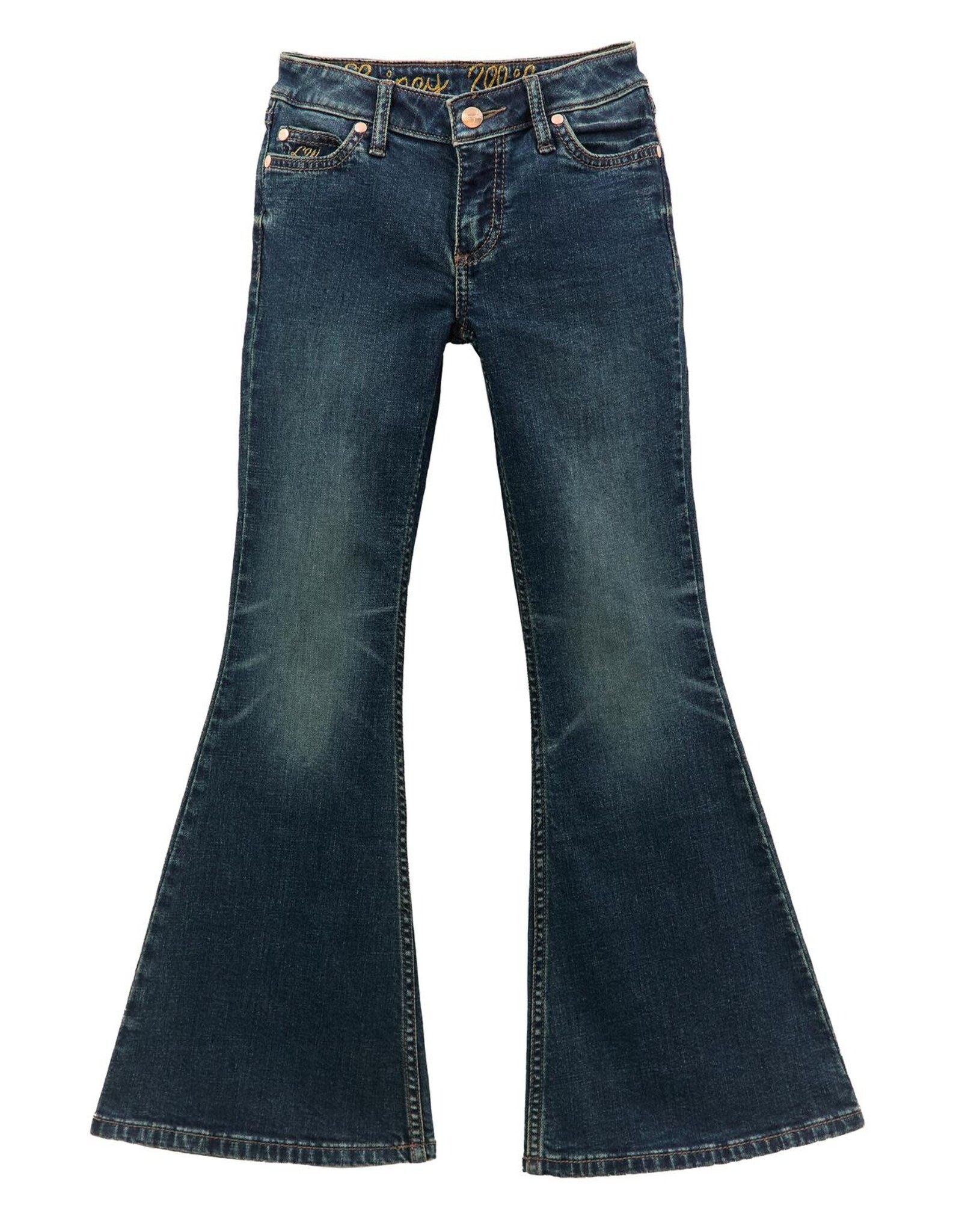 Girls Lainey Wilson Wrangler Embroidered Bell Bottom Jeans