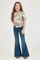 Girls Lainey Wilson Wrangler Embroidered Bell Bottom Jeans