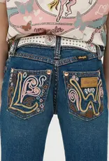 Girls Lainey Wilson Wrangler Embroidered Bell Bottom Jeans