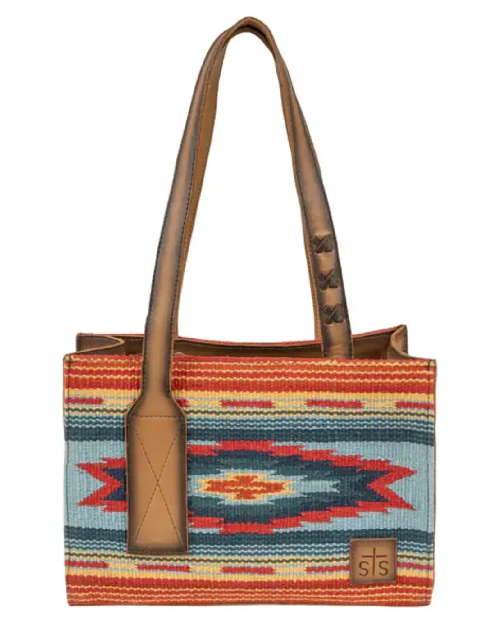 Womens STS Serape Blanket and Leather Chaynee Valley Ruby Concealed Carry Purse