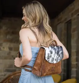 Womens STS Leather Cowhide Vaquero Concho Remi Convertible Purse Backpack