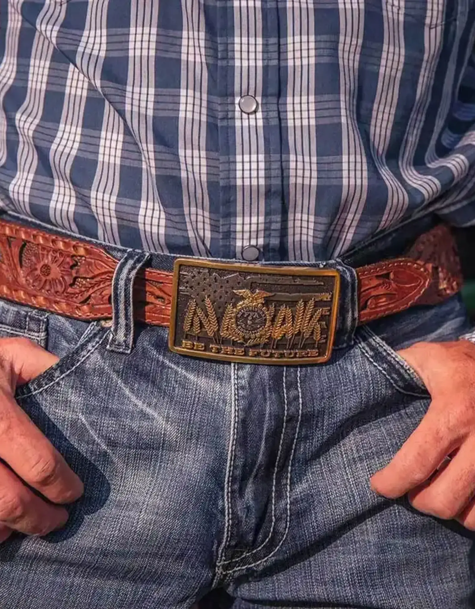 Montana  Silversmiths Be The Future FFA Attitude Western Belt Buckle