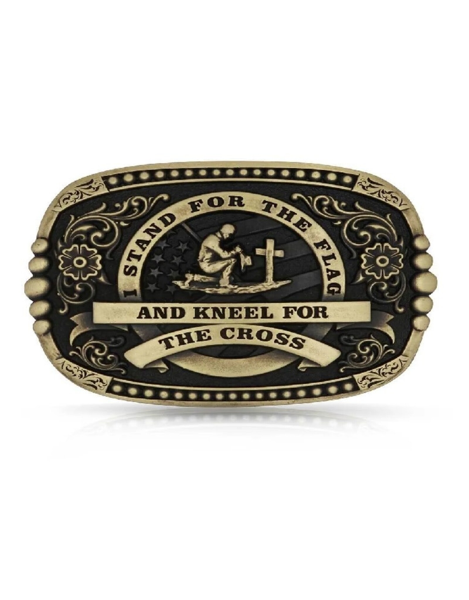Montana  Silversmiths Courage and Honor Attitude Western Belt Buckle