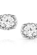 Montana Silversmiths Round Cubic Zirconia Stud Earrings