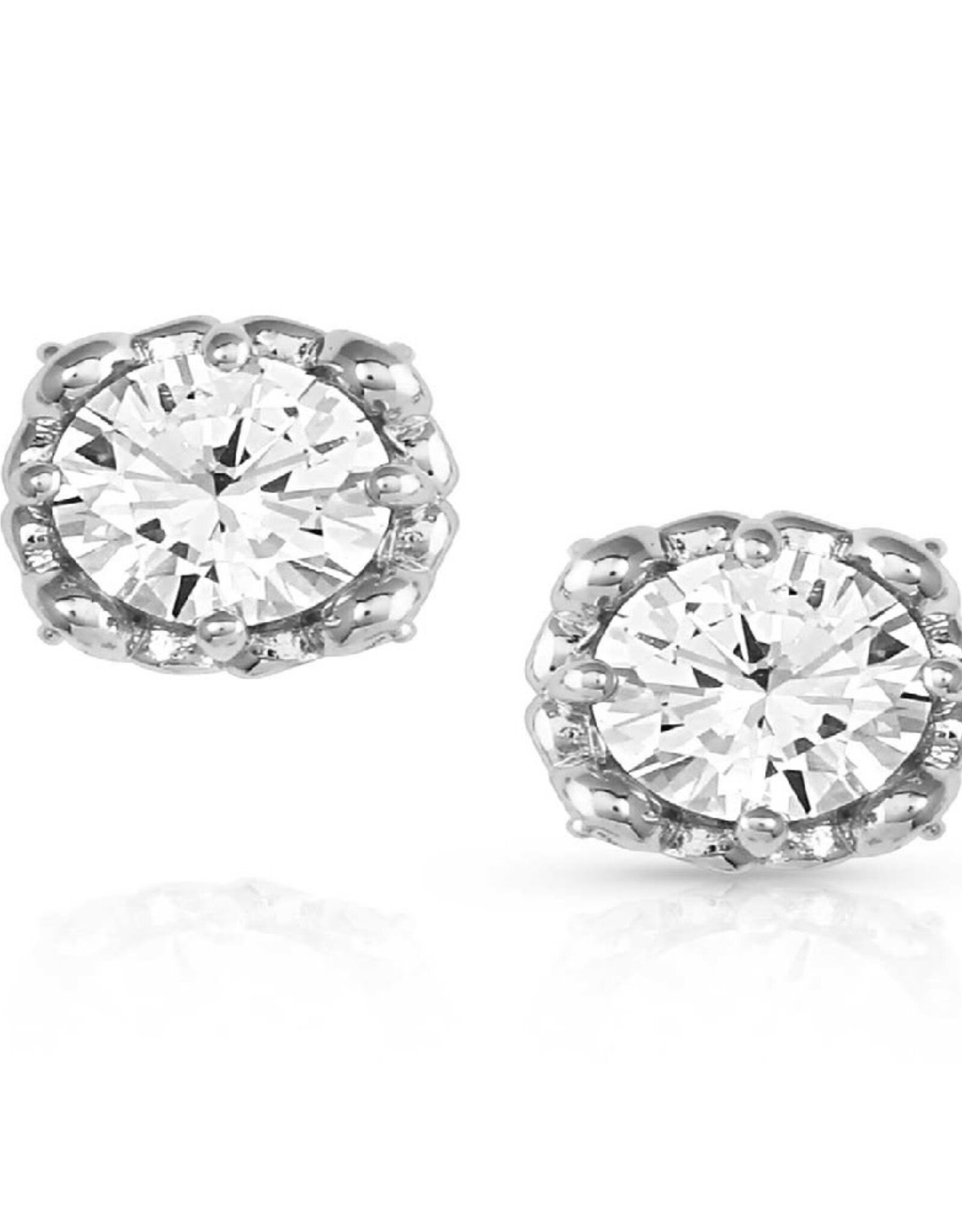 Montana Silversmiths Round Cubic Zirconia Stud Earrings