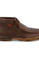 Womens Twisted X Brown Tooled Print Chukka Driving Moc