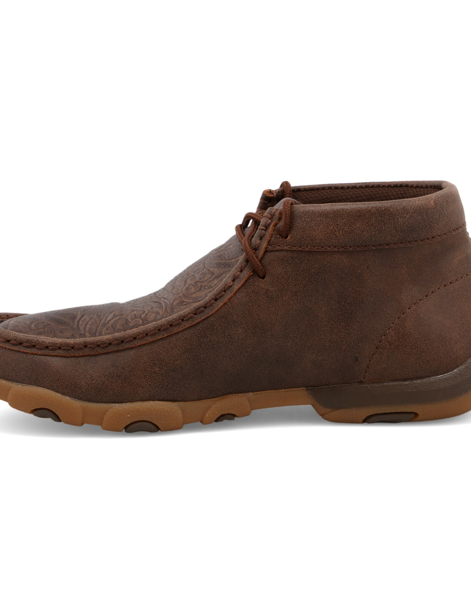 Womens Twisted X Brown Tooled Print Chukka Driving Moc