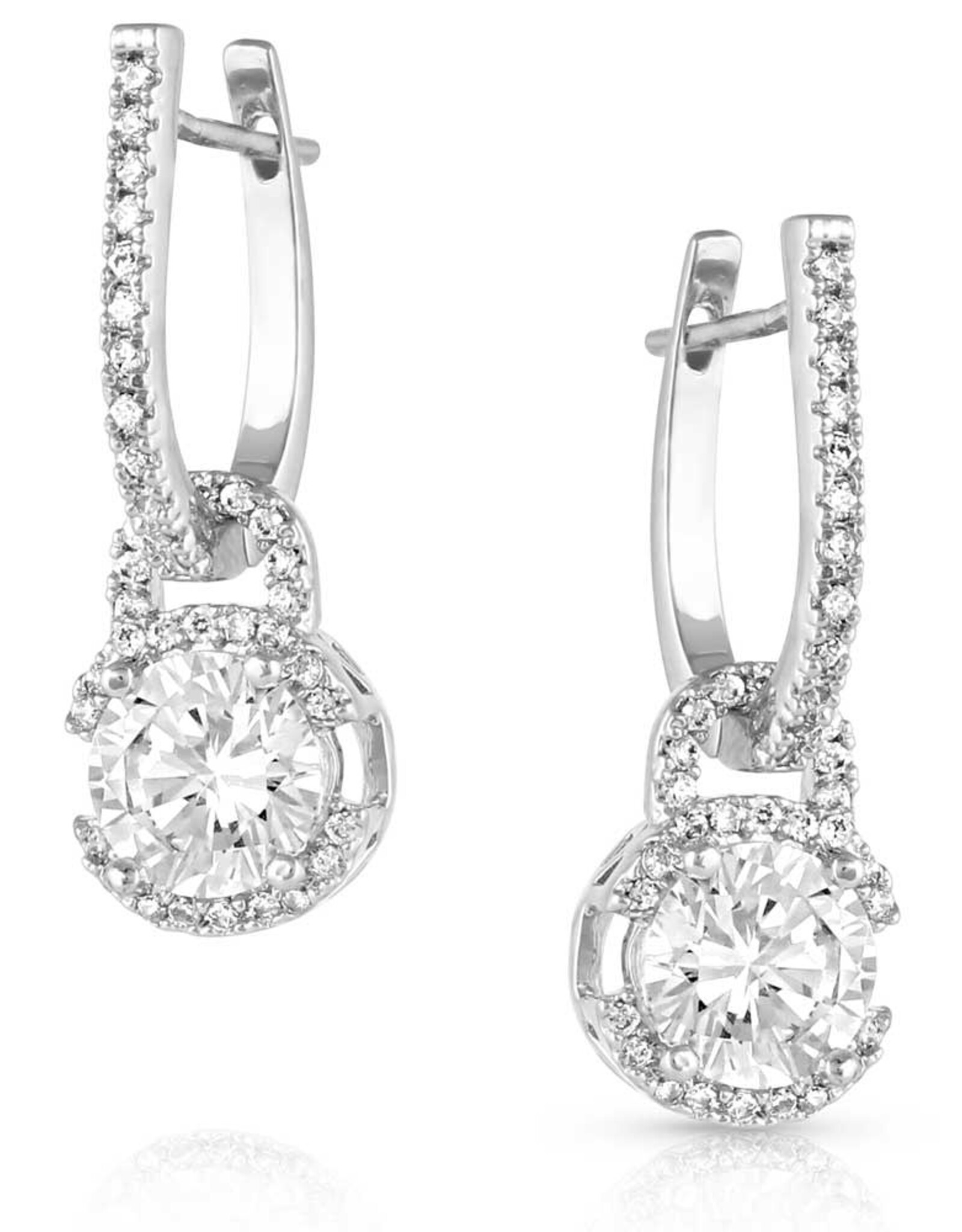 Montana Silversmiths Lock & Key Cubic Zirconia Earrings