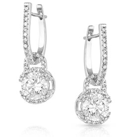 Montana Silversmiths Lock & Key Cubic Zirconia Earrings