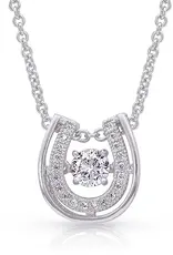Montana Silversmiths Horseshoe With Dancing Cubic Zirconia Necklace