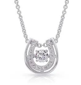 Montana Silversmiths Horseshoe With Dancing Cubic Zirconia Necklace