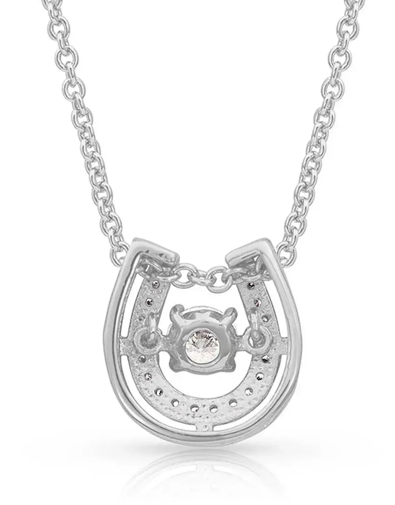 Montana Silversmiths Horseshoe With Dancing Cubic Zirconia Necklace