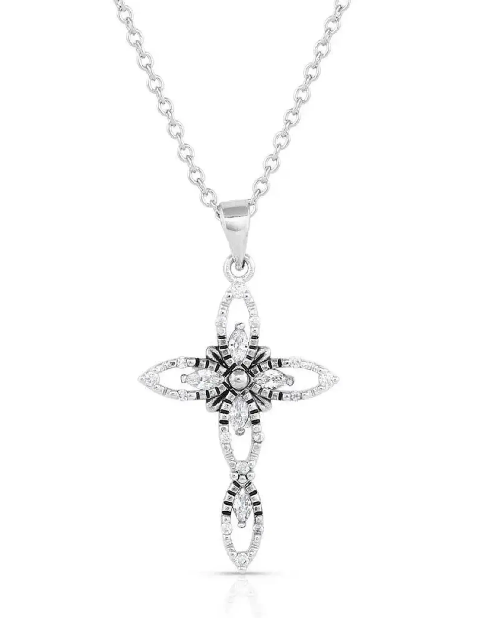 Montana Silversmiths Star Of Wonder Cubic Zirconia Cross Necklace