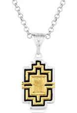 Montana Silversmiths Silver Black Gold Southwest Necklace