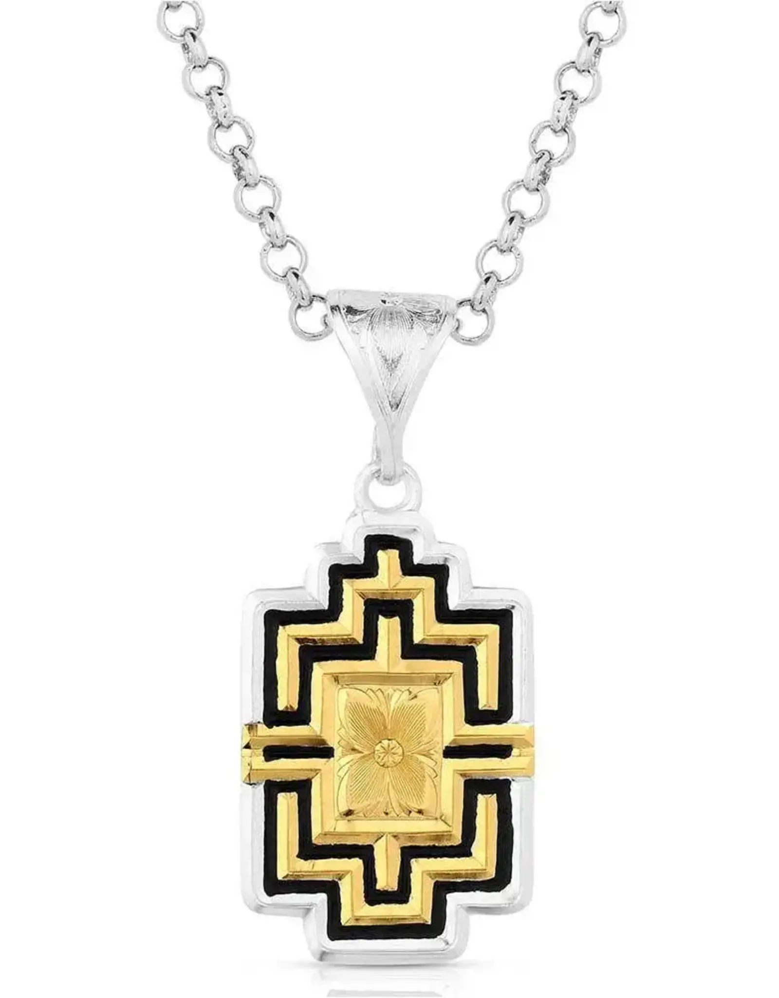 Montana Silversmiths Silver Black Gold Southwest Necklace
