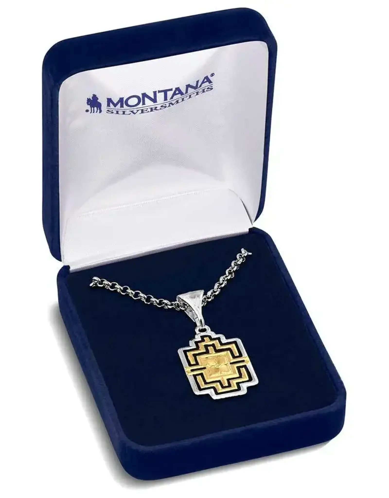 Montana Silversmiths Silver Black Gold Southwest Necklace