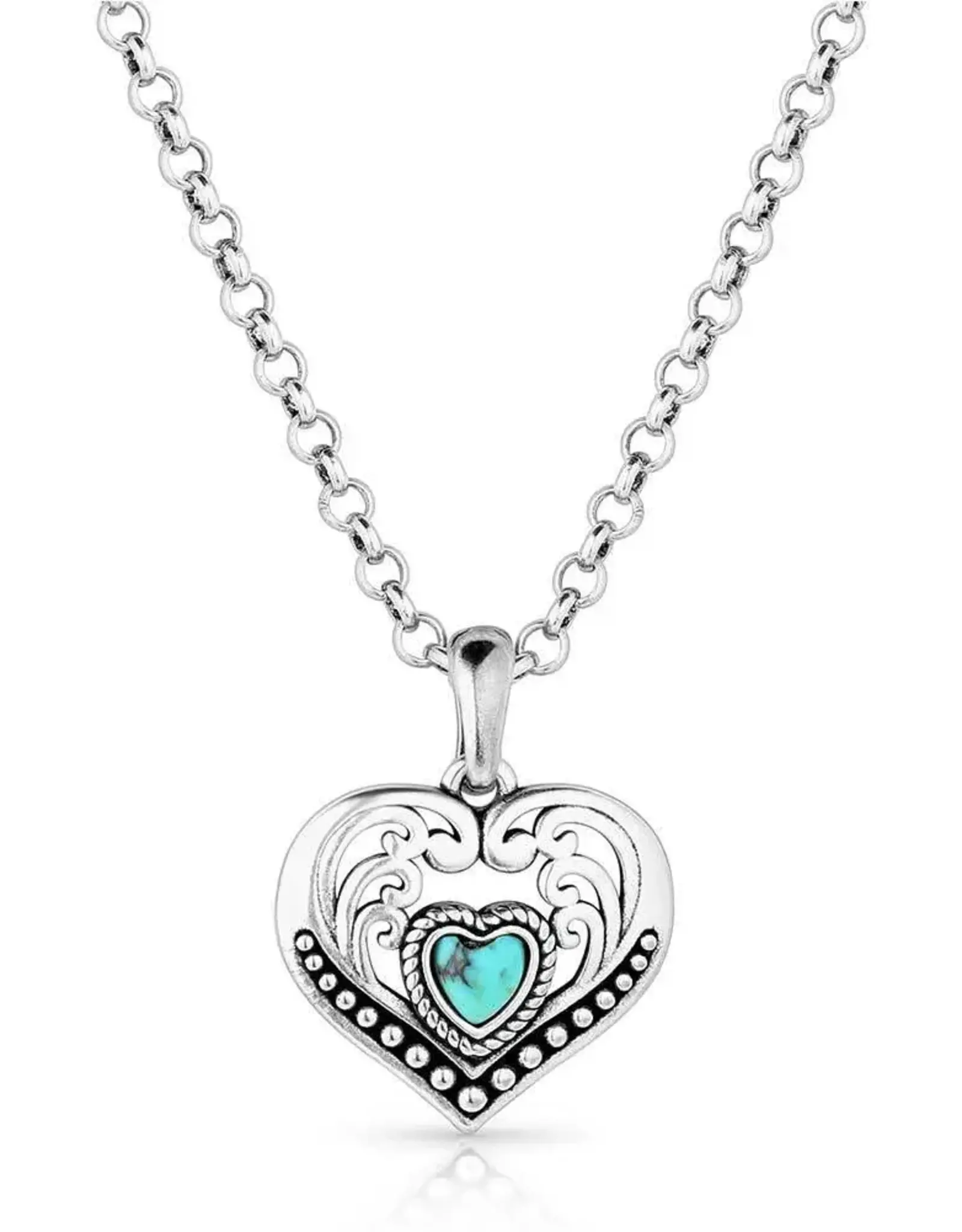 Montana Silversmiths Fierce Hearts Turquoise Necklace