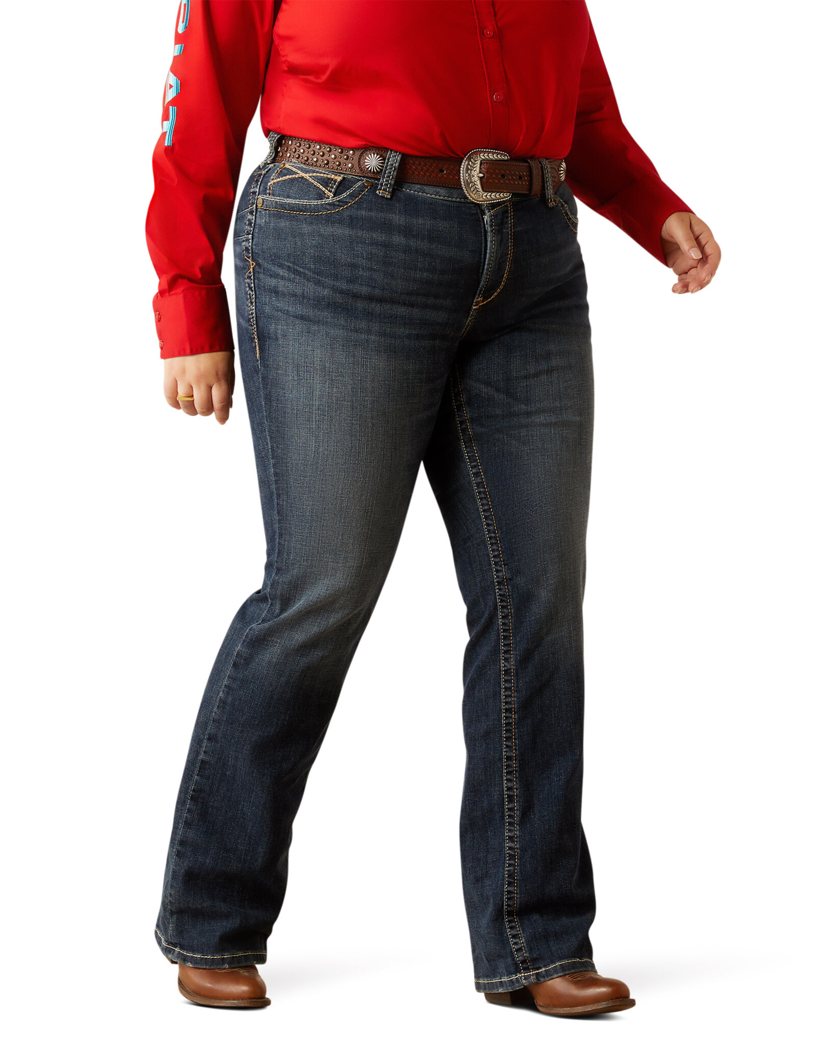 Ariat Ariat Womens Mid Rise Missouri Lilla Boot Cut Denim Western Riding Jean ~ Sizes 24 - 26W
