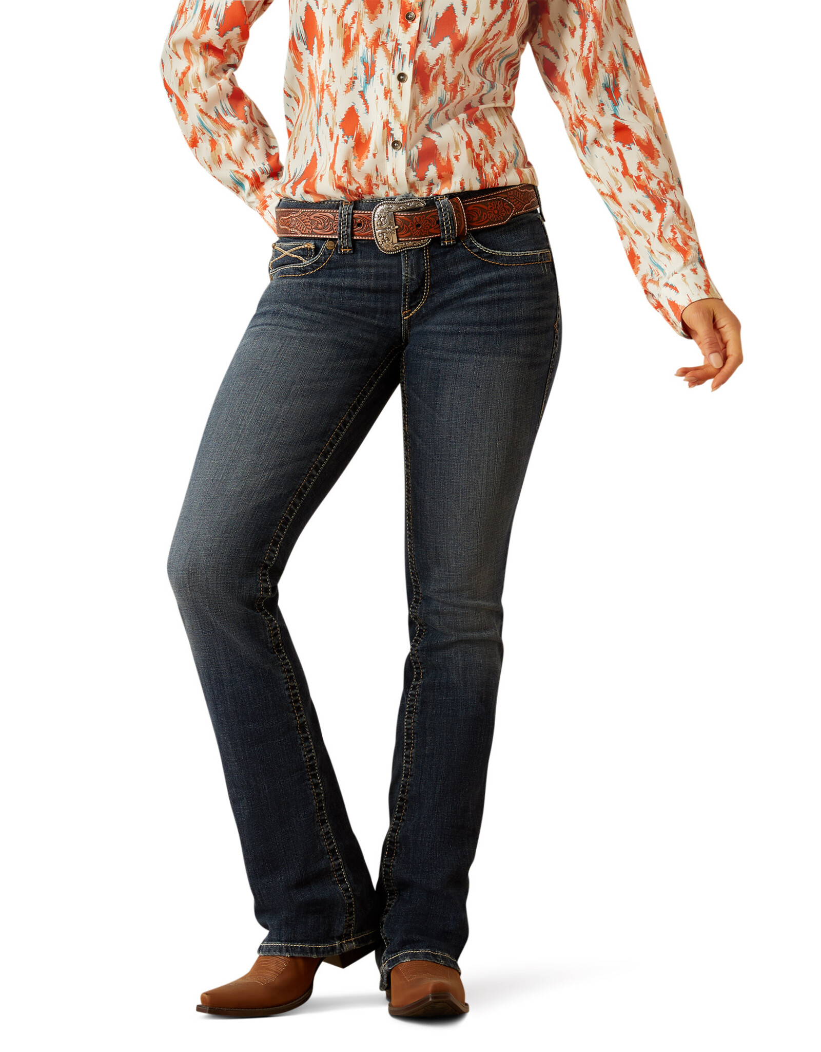 Ariat Ariat Womens Mid Rise Missouri Lilla Boot Cut Denim Western Riding Jean ~ Sizes 24 - 26W