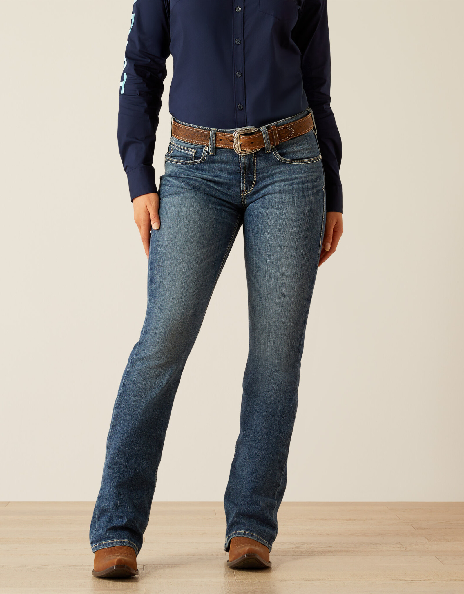 Ariat Ariat Womens Perfect Rise Byrdie Toronto Boot Cut Denim Western Riding Jean