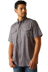 Ariat Ariat Mens Grey Western Venttek Short Sleeve Snap Shirt