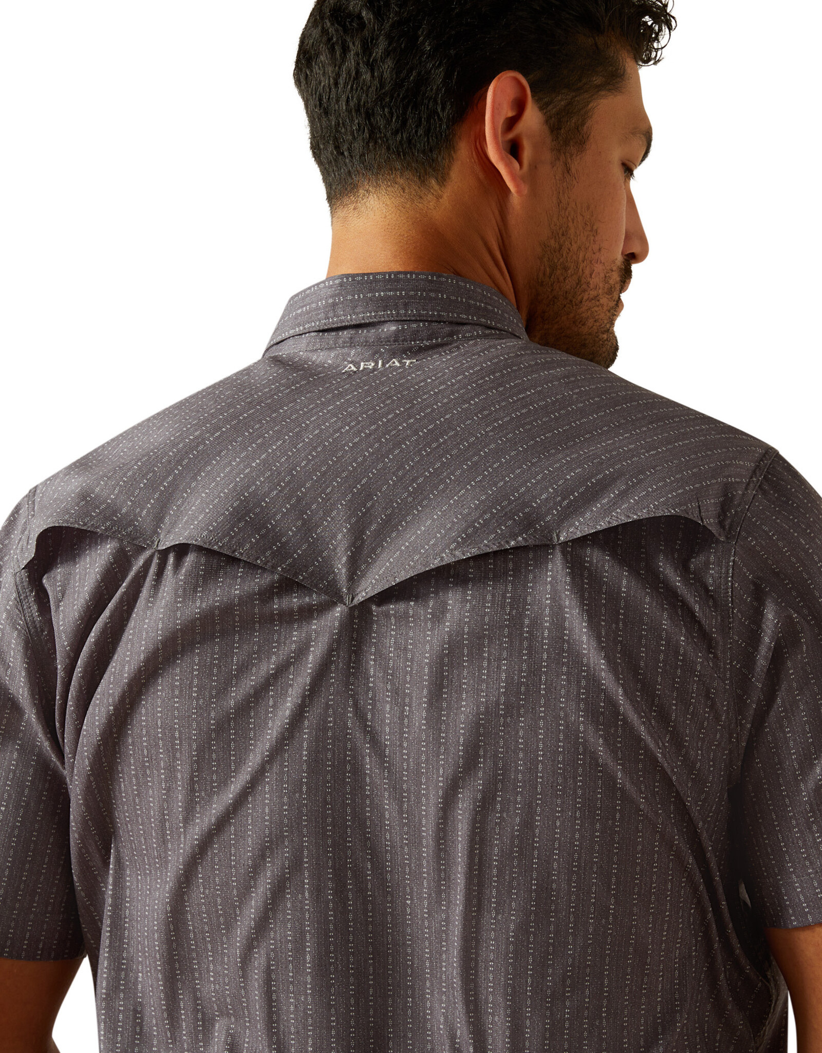 Ariat Ariat Mens Grey Western Venttek Short Sleeve Snap Shirt