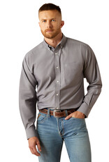 Ariat Ariat Mens Wrinkle Free Solid Grey Long Sleeve Button Western Shirt