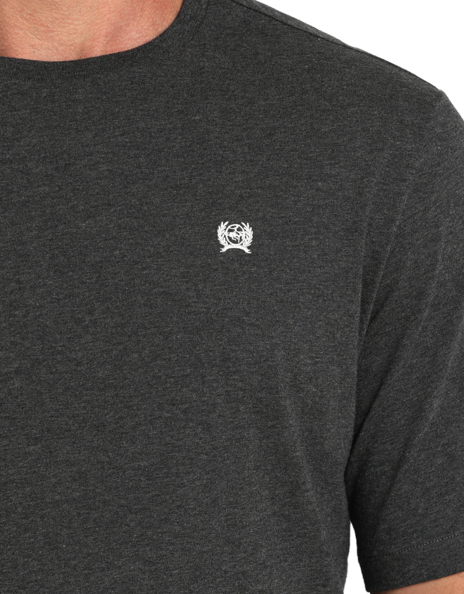 Cinch Mens Cinch Heather Black Short Sleeve T Shirt