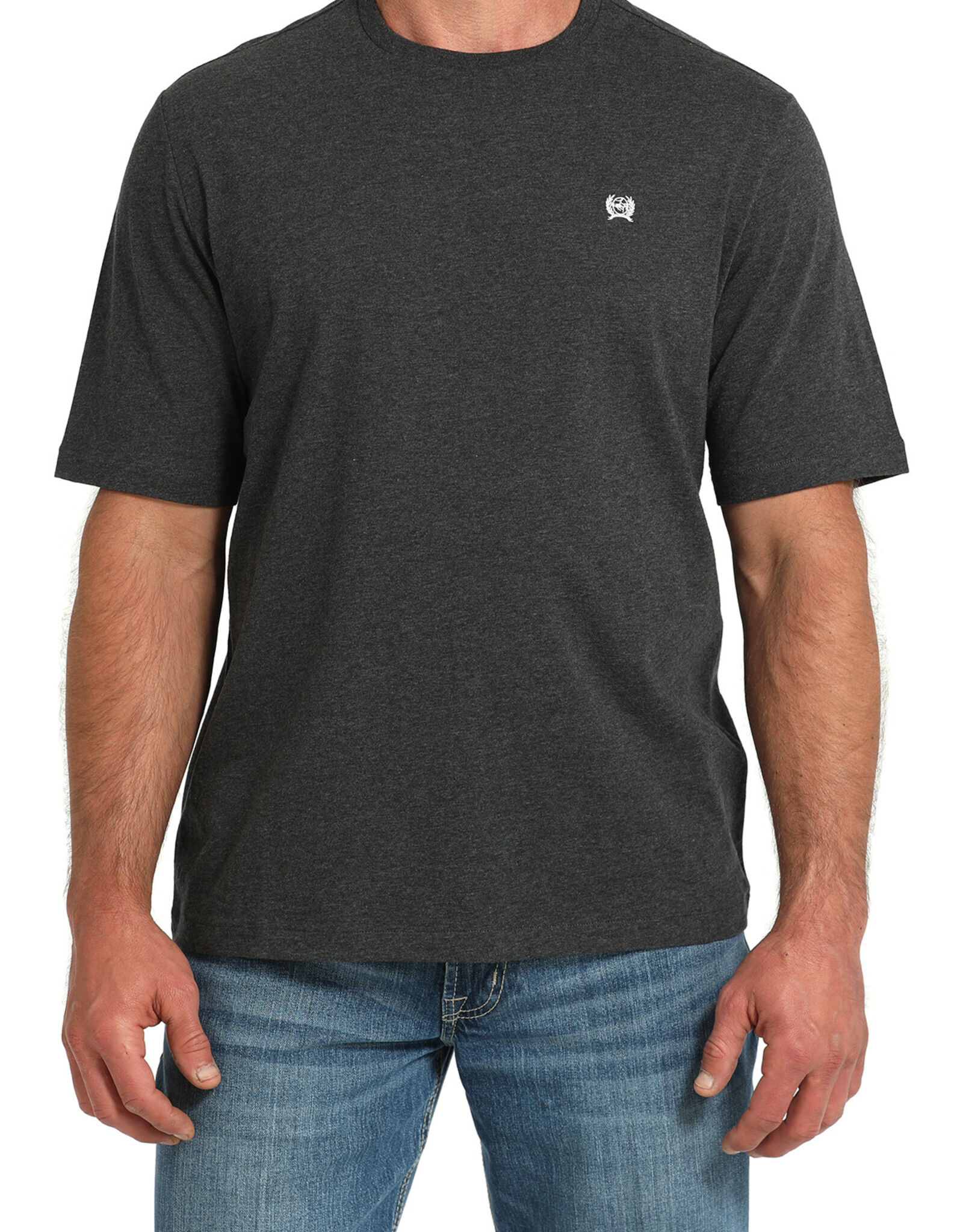 Cinch Mens Cinch Heather Black Short Sleeve T Shirt