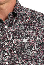 Cinch Mens Cinch Plum Paisley Long Sleeve Western Button Arena Shirt