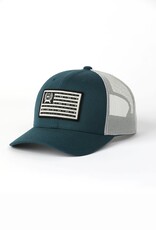 Cinch Cinch Teal Blue American Flag Mesh Snapback Trucker Ball Cap
