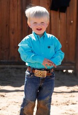 Cinch Boys Toddler Cinch Bright Turquoise Solid Long Sleeve Western Button Shirt
