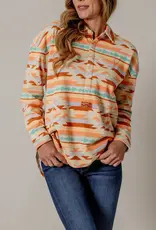 Kimes Womens Judith Quarter Button Aztec Top