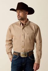 Ariat Ariat Mens Solid Khaki Twill Long Sleeve Button Western Shirt